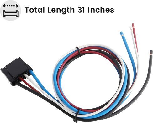 Oyviny 47685 Brake Control Pigtail Wiring Harness Universal Use Fits for Hopkins Brake Controller, Compatible with Vehicles with Factory Tow Package in Saudi Arabia