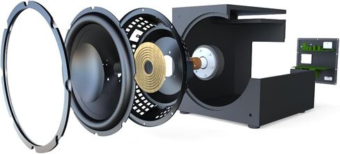 ELAC SUB1225 مضخم صوت بقوة 350 وات مقاس 12 بوصة، أسود SUB1225-BK in Kuwait