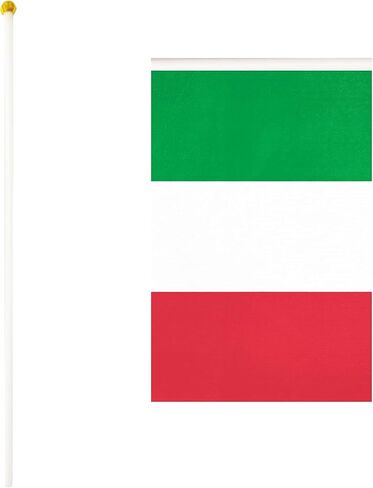 25 عبوة من علم إيطاليا الصغير، علم الدولة الإيطالي باليد، ديكورات الحفلات، لوازم المسيرات، أحداث المهرجانات، المهرجانات الدولية، الاحتفال (إيطاليا) in Kuwait