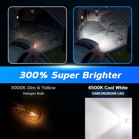 DANCINGBOAR 921 912 LED لمبة عكسية أضواء 6500K أبيض، T15 W16W LED احتياطية عكس الضوء Canbus خالية من الأخطاء، 3600 لومن فائق السطوع T15 906 912 921 922 لمبات LED للسيارات والشاحنات بيك اب، حزمة من 2 in Kuwait