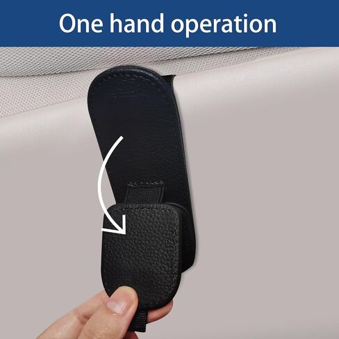 Sunglasses Holder for Car Visor, Magnetic Leather Eyeglasses Clip for Car Sun Visor in Saudi Arabia