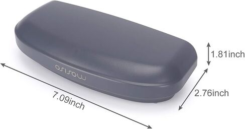 MOSISO Car Visor Sunglasses Case, Universal Automotive ABS Eyeglasses Holder Protective Box Clip Eyewear Hard Shell Storage Organizer with Magnetic Closure and Double Card Clamp, Piano Black in Saudi Arabia