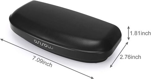 MOSISO Car Visor Sunglasses Case, Universal Automotive ABS Eyeglasses Holder Protective Box Clip Eyewear Hard Shell Storage Organizer with Magnetic Closure and Double Card Clamp, Piano Black in Saudi Arabia