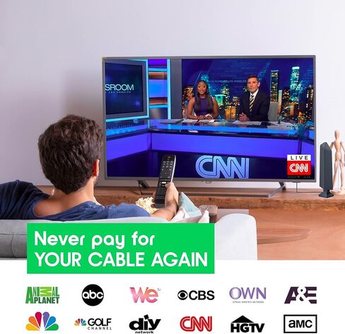 هوائي التلفزيون الرقمي الداخلي المضخم - أفضل مضخم صوت قوي ومعزز للإشارة ويصل نطاقه إلى أكثر من 400 ميل، ويدعم أجهزة التلفاز الذكية والأقدم بدقة 8K 4K Full HD مع كابل محوري بطول 16 قدمًا [إصدار 2024] in Kuwait