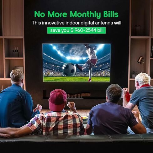 هوائي التلفزيون الرقمي الداخلي المضخم - أفضل مضخم صوت قوي ومعزز للإشارة ويصل نطاقه إلى أكثر من 400 ميل، ويدعم أجهزة التلفاز الذكية والأقدم بدقة 8K 4K Full HD مع كابل محوري بطول 16 قدمًا [إصدار 2024] in Kuwait