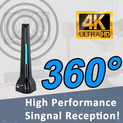 TV Antenna for Smart TV, Digital TV Antenna Amplified for HDTV, Long Range Reception for Indoor, 4K 1080P Antenna for Free Local Channels,Support VHF/UHF with 10FT Coax Cable in Kuwait