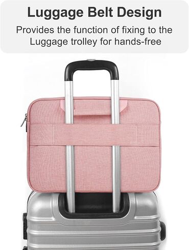 YXLILI Laptop Case, Protective Computer Sleeve with Handle Soft Lining Padded Laptop Bag for 13-13.3-Inch MacBook Pro Air, Compatible with Acer ASUS HP Lenovo Dell Chromebook (14-Inches, Pink) in Saudi Arabia