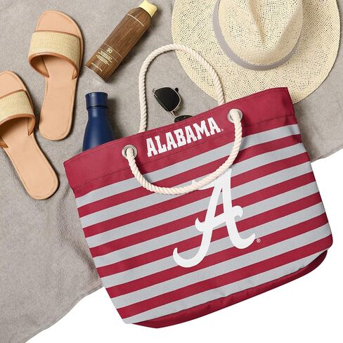 FOCO NCAA College Team Logo Nautical Stripe Tote Beach Bag in Kuwait