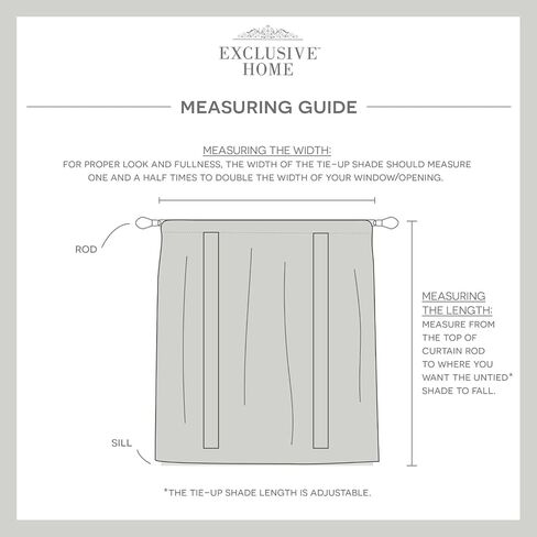 Exclusive Home Belgian Sheer Rod Pocket Tie Up Shade, 54"x63", Silver in Saudi Arabia