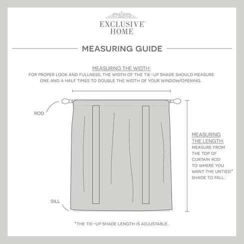 Exclusive Home Belgian Sheer Rod Pocket Tie Up Shade, 54"x63", Silver in Saudi Arabia