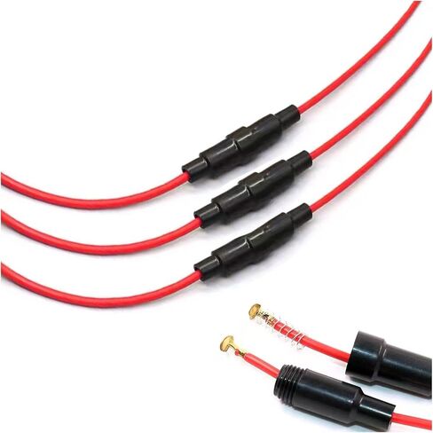KOLACEN Automotive Car Inline Screw Type 5x20mm AGC Fuse Holder 16 Awg Wire (Pcak of 10) in Saudi Arabia