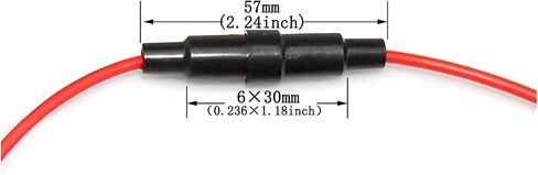 KOLACEN Automotive Car Inline Screw Type 5x20mm AGC Fuse Holder 16 Awg Wire (Pcak of 10) in Saudi Arabia