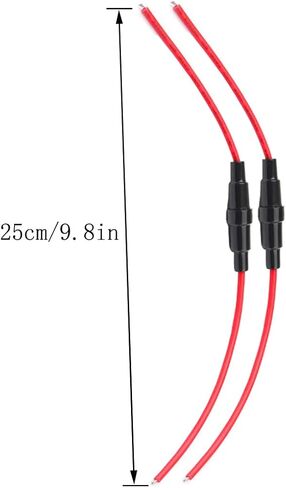 KOLACEN Automotive Car Inline Screw Type 5x20mm AGC Fuse Holder 16 Awg Wire (Pcak of 10) in Saudi Arabia