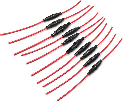 KOLACEN Automotive Car Inline Screw Type 5x20mm AGC Fuse Holder 16 Awg Wire (Pcak of 10) in Saudi Arabia
