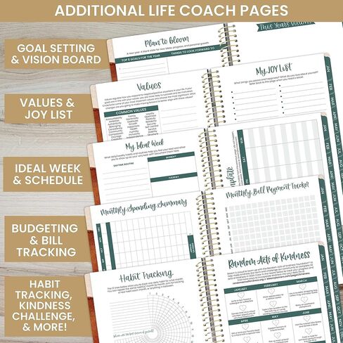 bloom daily planners 2024 Calendar Year Day Planner (January 2024 - December 2024) - 5.5" x 8.25" - Weekly/Monthly Agenda Organizer Book with Stickers & Bookmark - Earthy Abstract, Green in Saudi Arabia