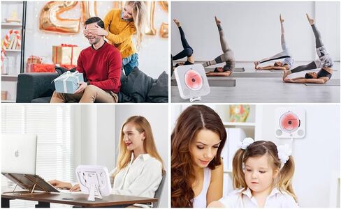 مشغل أقراص مضغوطة لطيف من Yintiny Boombox مع بلوتوث 5.0 لديكور المنزل، ومشغل أقراص مضغوطة محمول مع مكبرات صوت لتشغيل الموسيقى، وقارئ USB [أبيض] in Kuwait