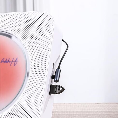 مشغل أقراص مضغوطة لطيف من Yintiny Boombox مع بلوتوث 5.0 لديكور المنزل، ومشغل أقراص مضغوطة محمول مع مكبرات صوت لتشغيل الموسيقى، وقارئ USB [أبيض] in Kuwait