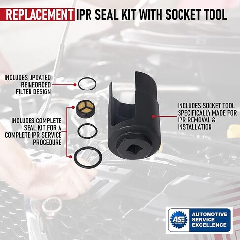 IPR Socket Tool Screen Kit - Compatible with Ford Powerstroke 6.0L Vehicles - F-250, F-350 Super Duty, Excursion, E-350 - Replaces 3C3Z9H529A, 904-415, 3C3Z-9H529-A, Injection Pressure Regulator in Saudi Arabia