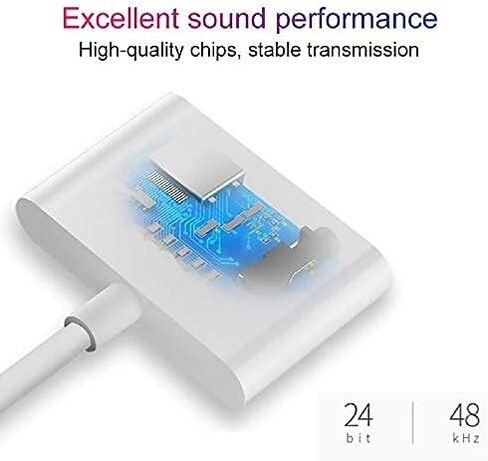 iPhone 15 Headphone Adapter,2Pack USB C to 3.5mm Headphone and Charger Adapter,2-in-1 Type C to Aux Audio Jack and Fast Charging Dongle Cable Cord for iPhone 15 Pro Max Plus,iPad Pro,Galaxy/Note,Pixel in Kuwait