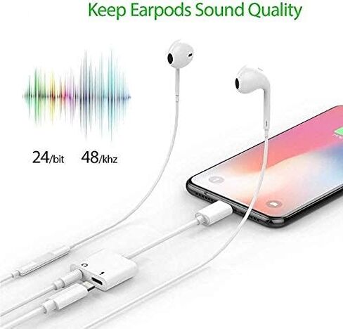 iPhone 15 Headphone Adapter,2Pack USB C to 3.5mm Headphone and Charger Adapter,2-in-1 Type C to Aux Audio Jack and Fast Charging Dongle Cable Cord for iPhone 15 Pro Max Plus,iPad Pro,Galaxy/Note,Pixel in Kuwait