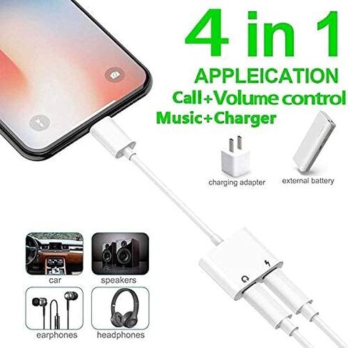 iPhone 15 Headphone Adapter,2Pack USB C to 3.5mm Headphone and Charger Adapter,2-in-1 Type C to Aux Audio Jack and Fast Charging Dongle Cable Cord for iPhone 15 Pro Max Plus,iPad Pro,Galaxy/Note,Pixel in Kuwait