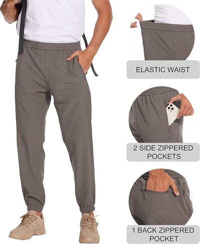 Mens Golf Joggers pants, Quick Dry Sweatpants for Men Lightweight Workout Athletic Track Pants Gym Running in Saudi Arabia