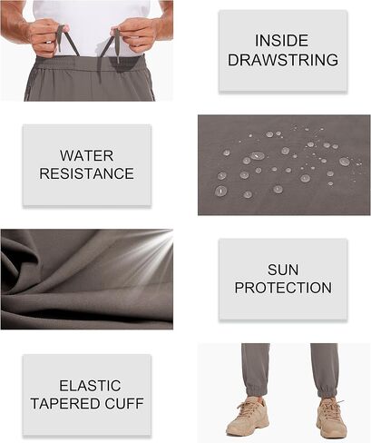 Mens Golf Joggers pants, Quick Dry Sweatpants for Men Lightweight Workout Athletic Track Pants Gym Running in Saudi Arabia