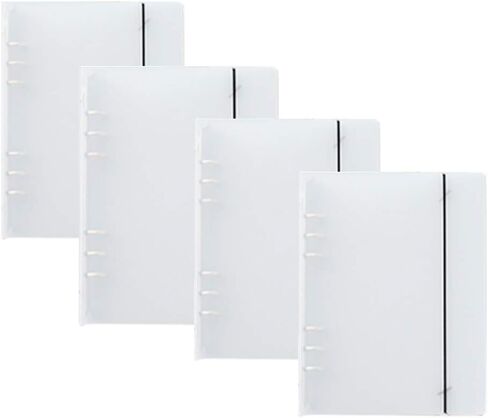 4 Pcs A5 Translucent PVC Durable 6-Rings Binder Protector Cover Protector with Matching Rubber Band in Saudi Arabia