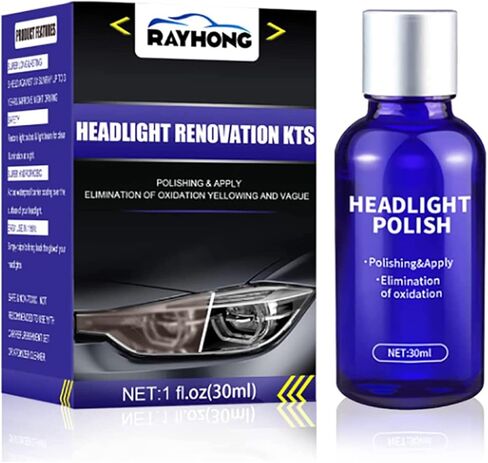 مجموعة ترميم المصابيح الأمامية المصنوعة من السيراميك، مجموعة منظف ومرمم المصابيح الأمامية للسيارة، منظف عدسات المصابيح الأمامية، مرمم منظف المصابيح الأمامية، والأضواء الغائمة البولندية، المصابيح الخلفية، أضواء الضباب، الأضواء الاتجاهية (30 مل) in Kuwait