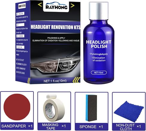 مجموعة ترميم المصابيح الأمامية المصنوعة من السيراميك، مجموعة منظف ومرمم المصابيح الأمامية للسيارة، منظف عدسات المصابيح الأمامية، مرمم منظف المصابيح الأمامية، والأضواء الغائمة البولندية، المصابيح الخلفية، أضواء الضباب، الأضواء الاتجاهية (30 مل) in Kuwait