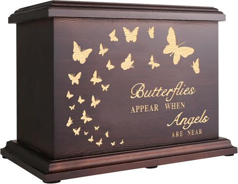 Cremation Memorial Urns for Human Ashes Adult Male Female, Wooden Urns Box and Casket for Ashes Men Women Child, Large Burial Funeral Urns for Ashes, Holds Up to 270 LBS in Saudi Arabia