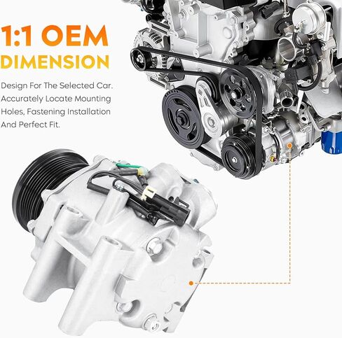 ضاغط تكييف الهواء وقابض مكيف الهواء لسيارة Chevy Trailblazer 02-06، GMC Envoy 02-09، XL 02-06، XUV 04-05، Isuzu Ascender 03-08، Buick Rainier 04-07، Oldsmobile Bravada 02-04، صعب 9-7x 05-09 in Saudi Arabia