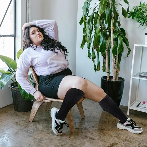 Compression Socks for Women Wide Calf Plus Size 3Pairs Graduated Knee High Support socks for Circulation in Saudi Arabia