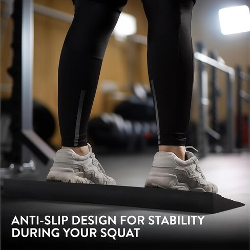 كتلة إسفين القرفصاء من نافاريس - نقالة طويلة للقدم والساق - كتلة يوجا متينة أيضًا للجمباز - لوح إسفنجي مائل لتحسين القوة والمرونة in Kuwait