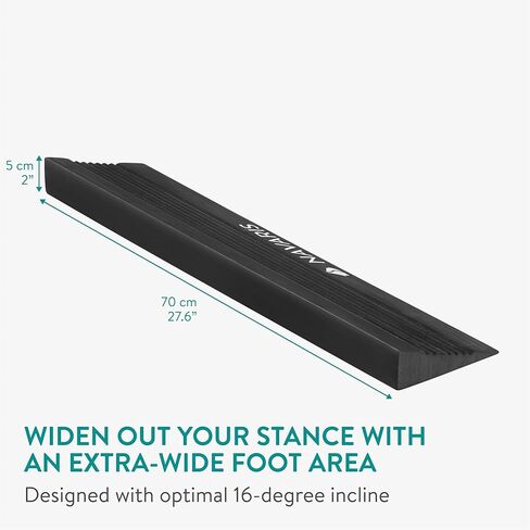 كتلة إسفين القرفصاء من نافاريس - نقالة طويلة للقدم والساق - كتلة يوجا متينة أيضًا للجمباز - لوح إسفنجي مائل لتحسين القوة والمرونة in Kuwait