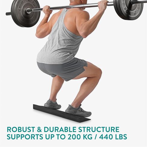 كتلة إسفين القرفصاء من نافاريس - نقالة طويلة للقدم والساق - كتلة يوجا متينة أيضًا للجمباز - لوح إسفنجي مائل لتحسين القوة والمرونة in Kuwait