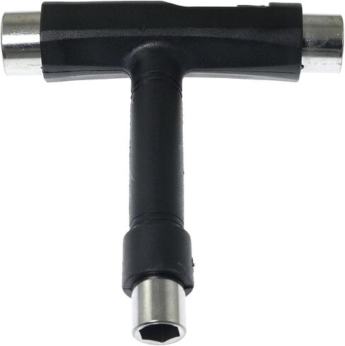 RLECS Skateboard Tools Kit - 1 Piece T Shape Skateboard Wrench, 1 Piece L Shape Skateboard Wrench and 8pcs Board Screws M5x29mm in Saudi Arabia