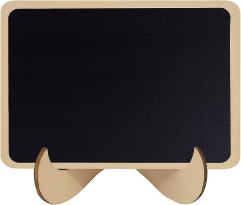 1 قطعة علامات السبورة الخشبية الصغيرة، علامات الرسائل، علامات الطعام وعلامات الزفاف، لوحة صغيرة مستطيلة الشكل مع حامل خشبي in Kuwait