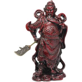 Chinese Fengshui Warlord Hero Warrior/Guan Gong Statue/Guan Yu Statue/Desk Furnishing Articles/Fortune Protection Statue Collection