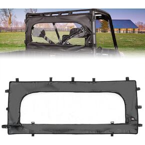 KEMIMOTO Zippered Soft Rear Window Roll Up/Down Compatible with Polaris Ranger XP 1000 / Crew 2017-2024, Polaris Ranger 1000/Crew 2020-2024, Ranger XP 900 2013-2019 PVC Waterproof Panel