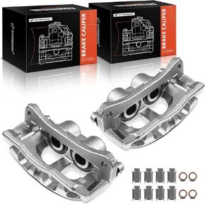 A-Premium Disc Brake Caliper Assembly with Bracket Compatible with Select Dodge and Ram Models - 3500 2011-2018, 4000 2012-2016, Ram 3500 2009-2010 - Rear Driver and Passenger Side, 2-PC Set