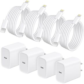 4 Pack for Type C Fast Charger Phone with [MFi Certified] 6 FT USB C Phone Charging Cord, 20W PD Phone 14 13 Fast Charging Compatible with iP14 13 12 11 Pro Max,14 Plus-Green
