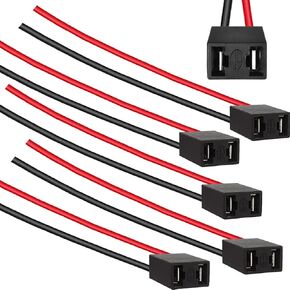 5PCS H7 Female Wire Connector Pigtail Wiring Harness Socket for LED Headlight Fog Light Connector Adapter Replacement Kit