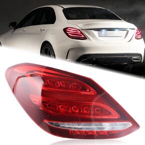 Left Driver Side LED Tail Light Fit for 2015 2016 2017 2018 Mercedes Benz C300 C400 C63 AMG W205 Brake Rear Lamp Assembly LH 2059062002 MB2800145