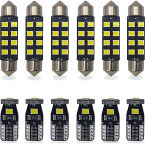 Yoper Interior Dome Map LED Light Kit Package for Compatibility Table Car Model (41MM+T10)