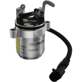 6686715 New 12V Fuel ShutOff Solenoid Compatible with Bobcat 442 863 864 873 883 A220 A300 S250 T200 Skid Steer OS Replacement for 6680121 6688260 04272956