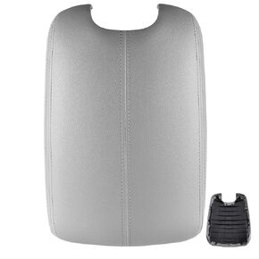 Grey Center Console Cover for Honda Accord 2008 2009 2010 2011 2012 Leather Suture Console Lid Armrest Cover