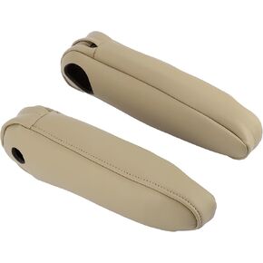X AUTOHAUX 1 Pair Car Front Seat Armrest Cover Replacement Fit for Lexus RX350 Microfiber Leather Beige