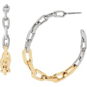 AllSaints Women's Carabiner Chain Hoop Earrings