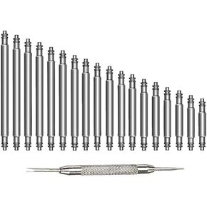360pcs Spring Bar Tool Kit, Includes 18 Sizes of Stainless Steel Link Pins (10mm - 27mm), Aluminum Alloy Spring Bar Tool for Strap Replacement and Watch Pin Removal